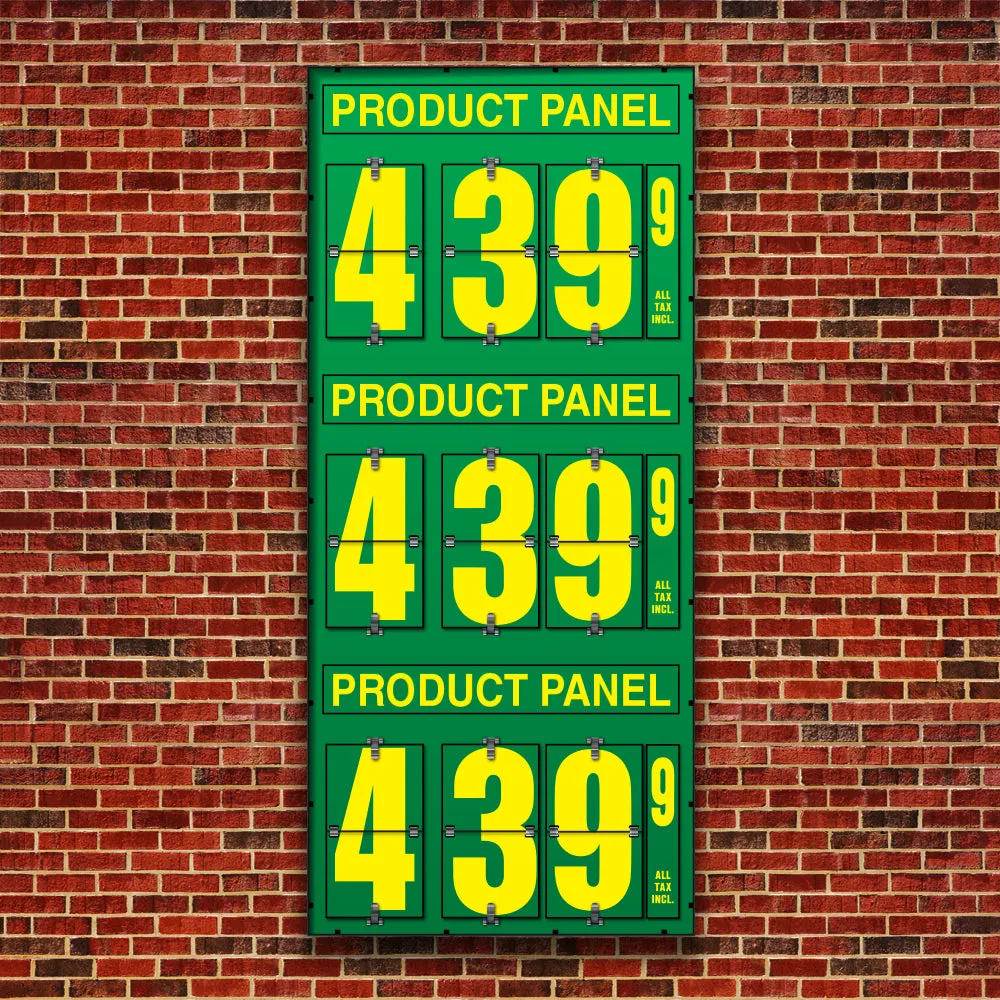 10" Flip Numbers, Three-Product, Pole or Wall Mount