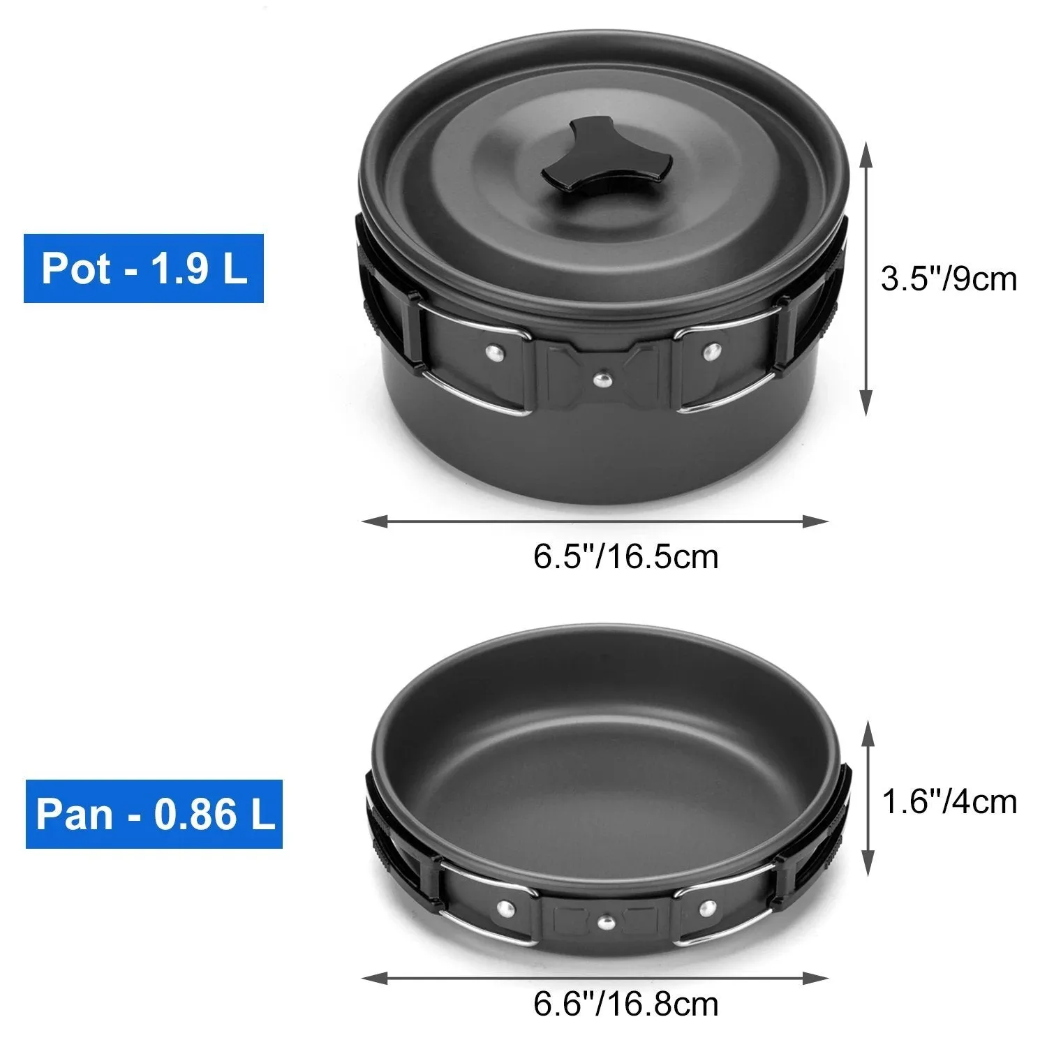 12-Piece: ODOLAND Camping Cookware Mess Kit with Mini Stove