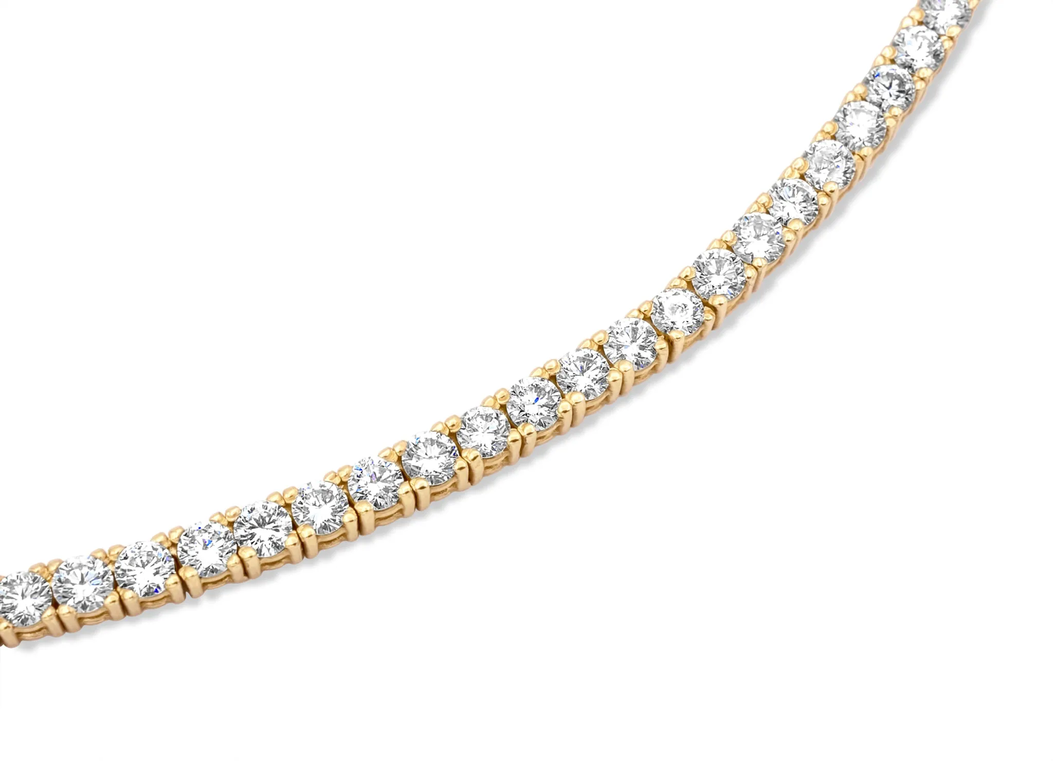 14K Yellow Gold 7-Pointer Tennis Chain
