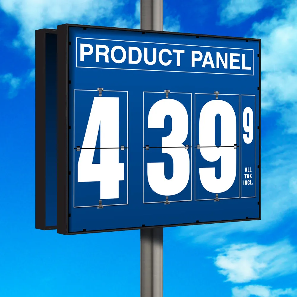 16" Flip Numbers- Single-Product, Double-Sided Pole Mount