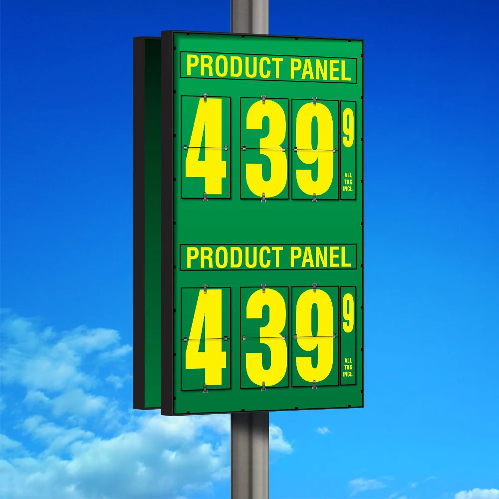 16" Flip Numbers- Two-Product, Double-Sided Pole Mount