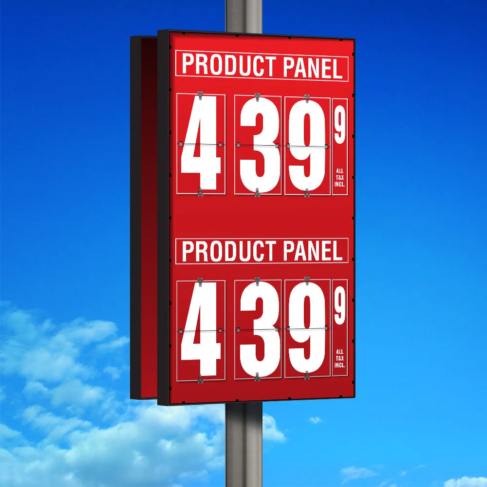 16" Flip Numbers- Two-Product, Double-Sided Pole Mount