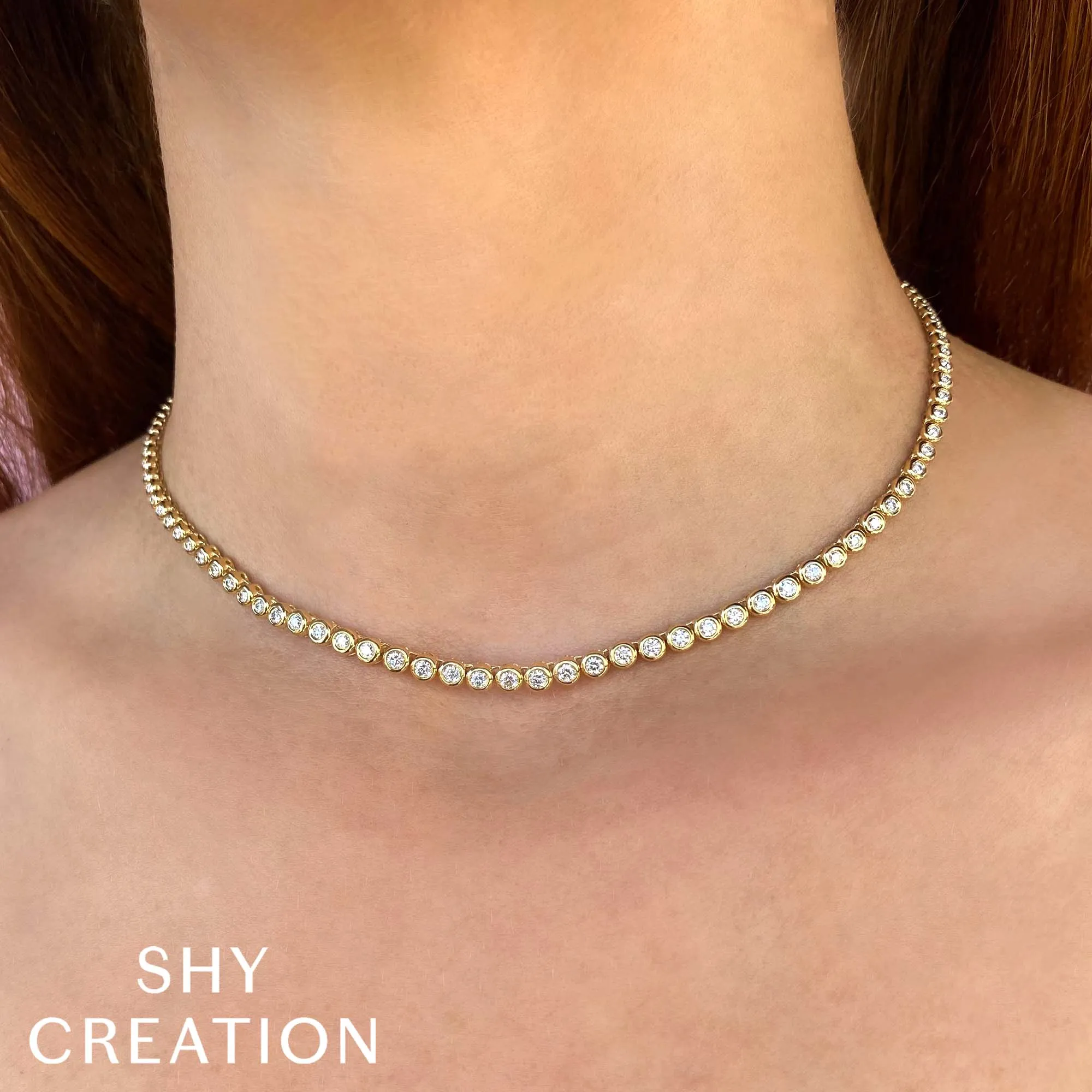 2.00CT DIAMOND BEZEL TENNIS NECKLACE