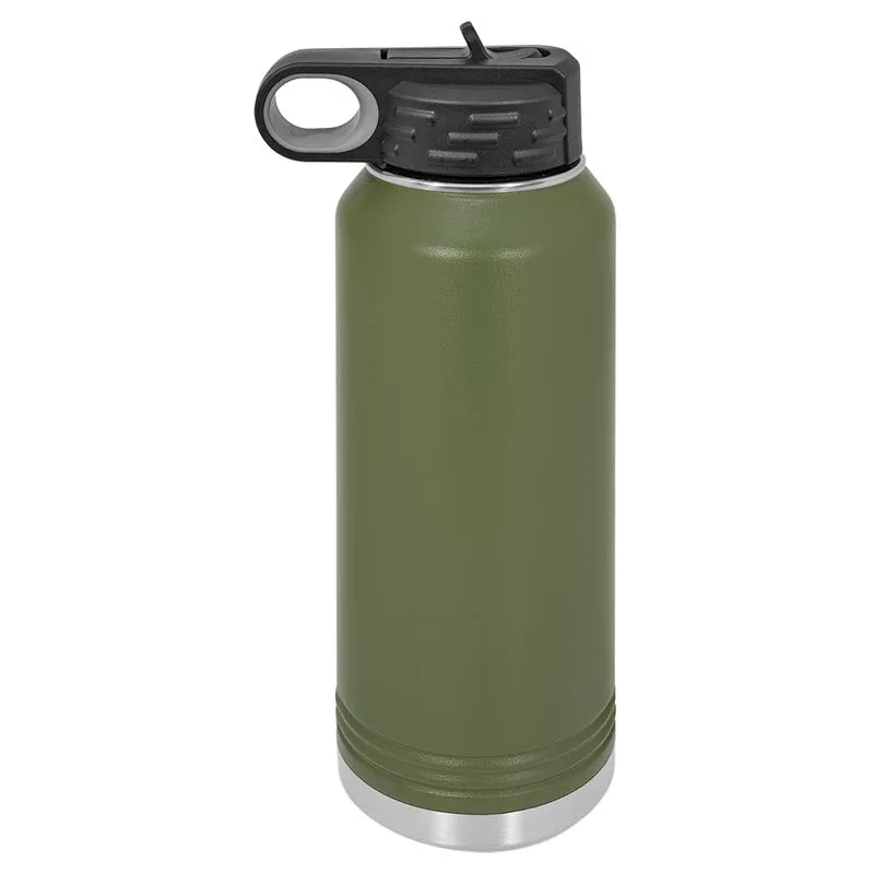 32 oz Stainless Steel Powder Coated Blank Insulated Sport Water Bottle Polar Camel