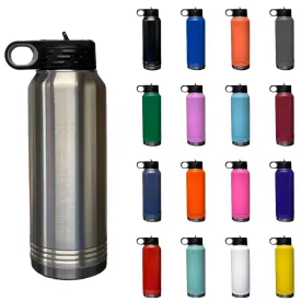 32 oz Stainless Steel Powder Coated Blank Insulated Sport Water Bottle Polar Camel