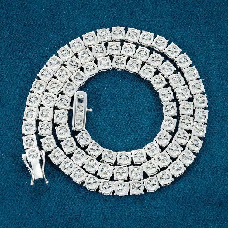 5MM Moissanite Tennis Chain 14K Gold