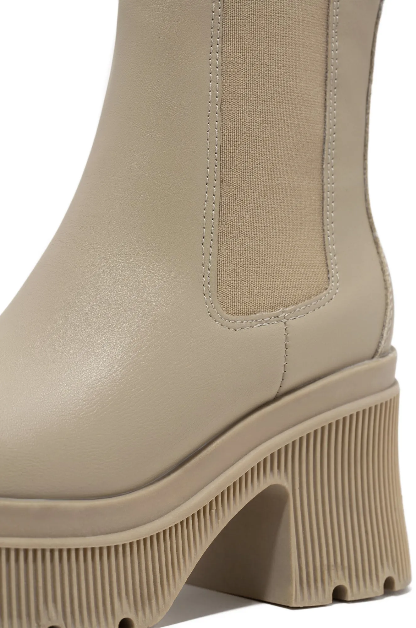 Addicted To You Platform Ankle Boots - Nude