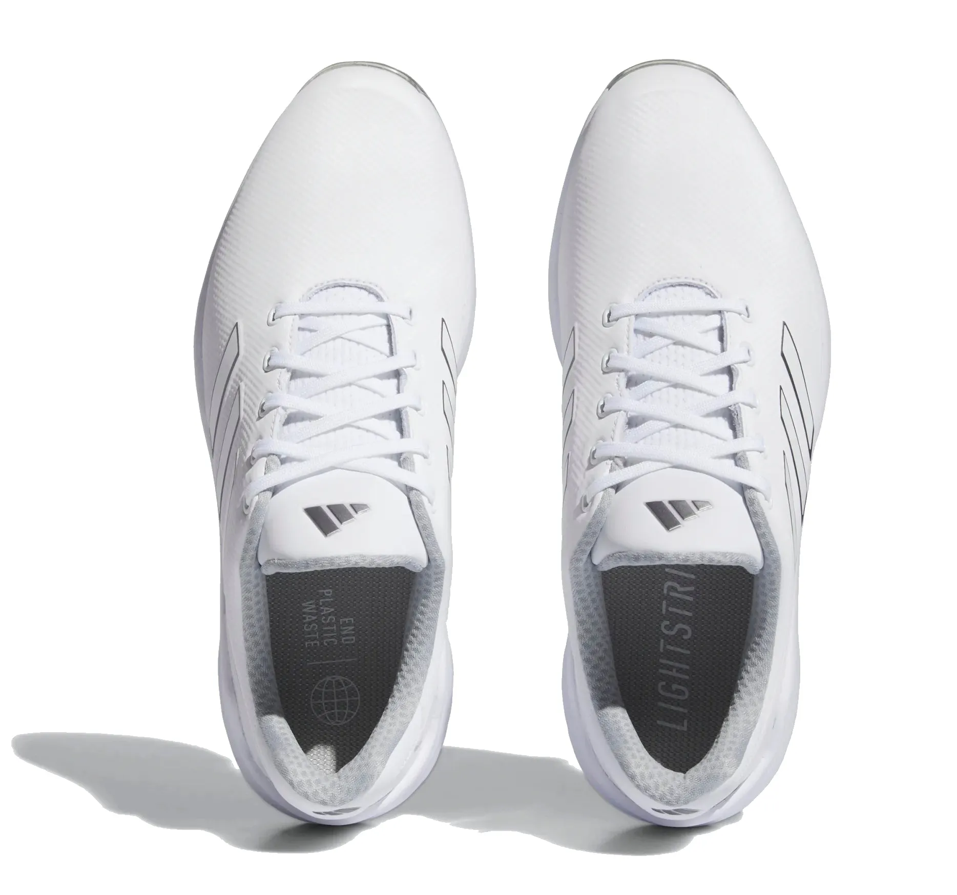 Adidas Men's ZG23 Golf Shoes - White/Dark Silver/Silver