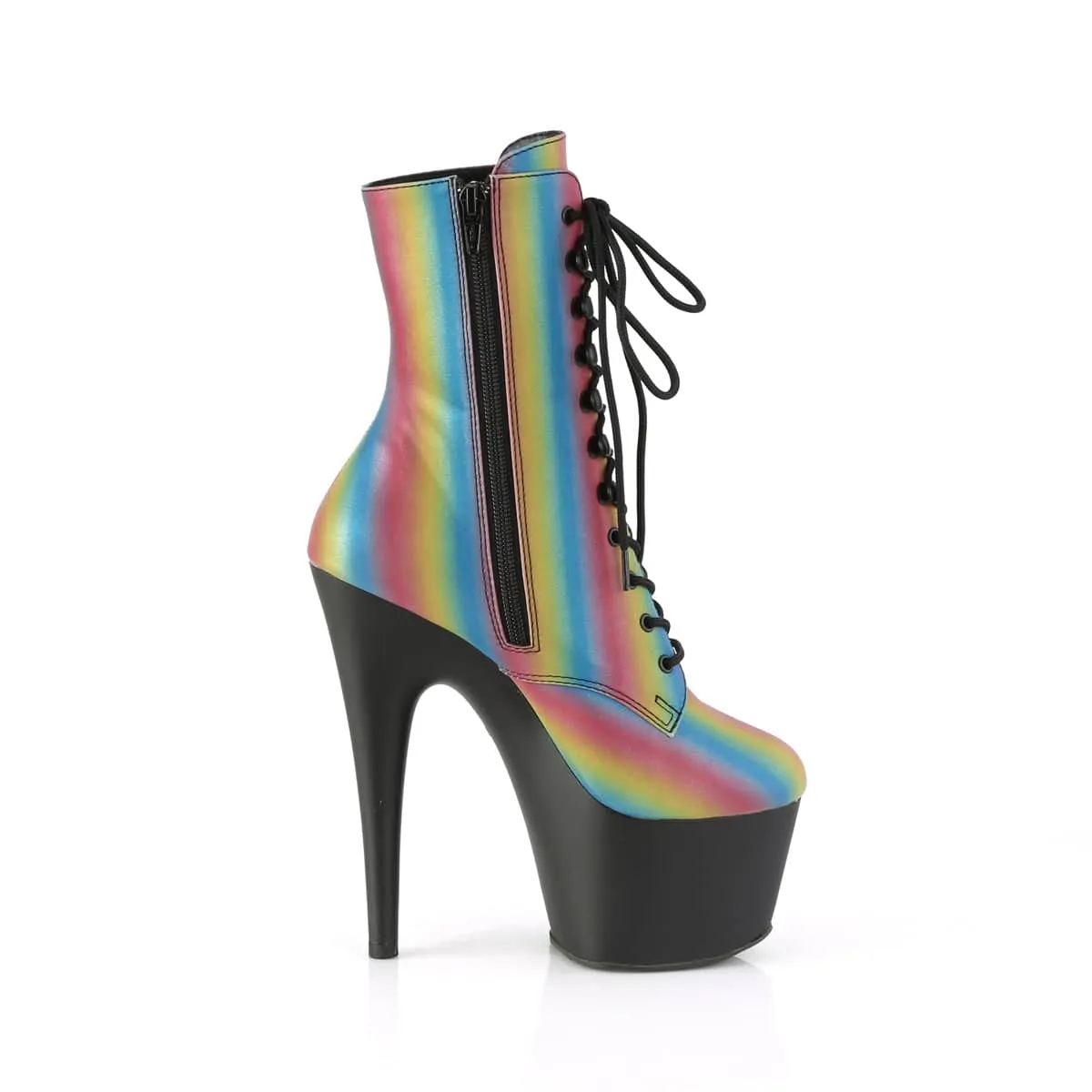 ADORE-1020REFL-02 Black & Multi Colour Calf High Boots