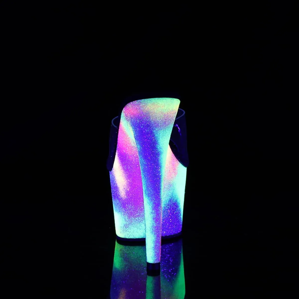 ADORE-701GXY Clear & Multi Colour Peep Toe High Heel