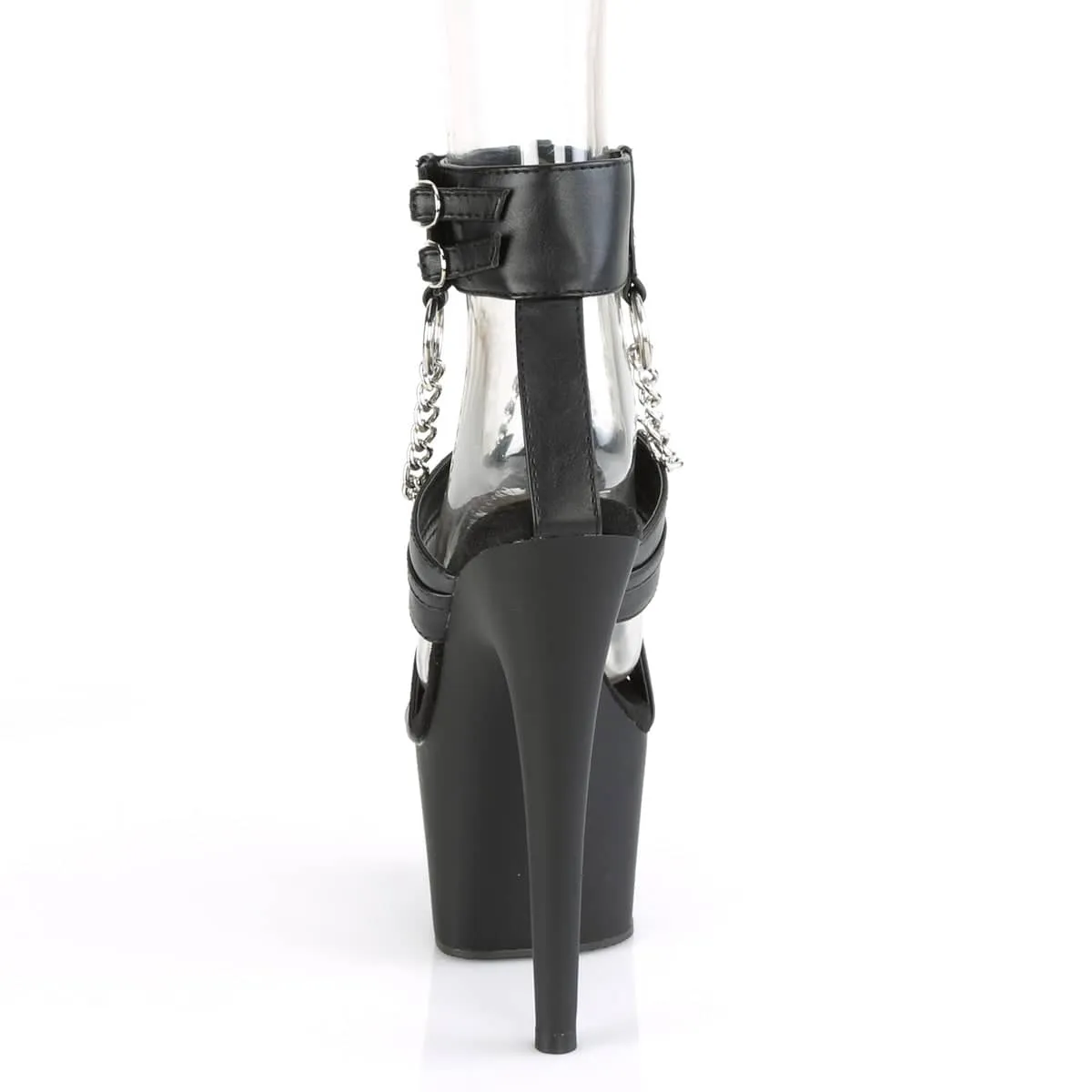 ADORE-761 Black Ankle Peep Toe High Heel