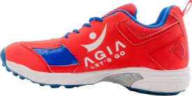 AGIA SpinSprint - Cricket Shoes for Kids / Youth / Men - Red, Blue & White