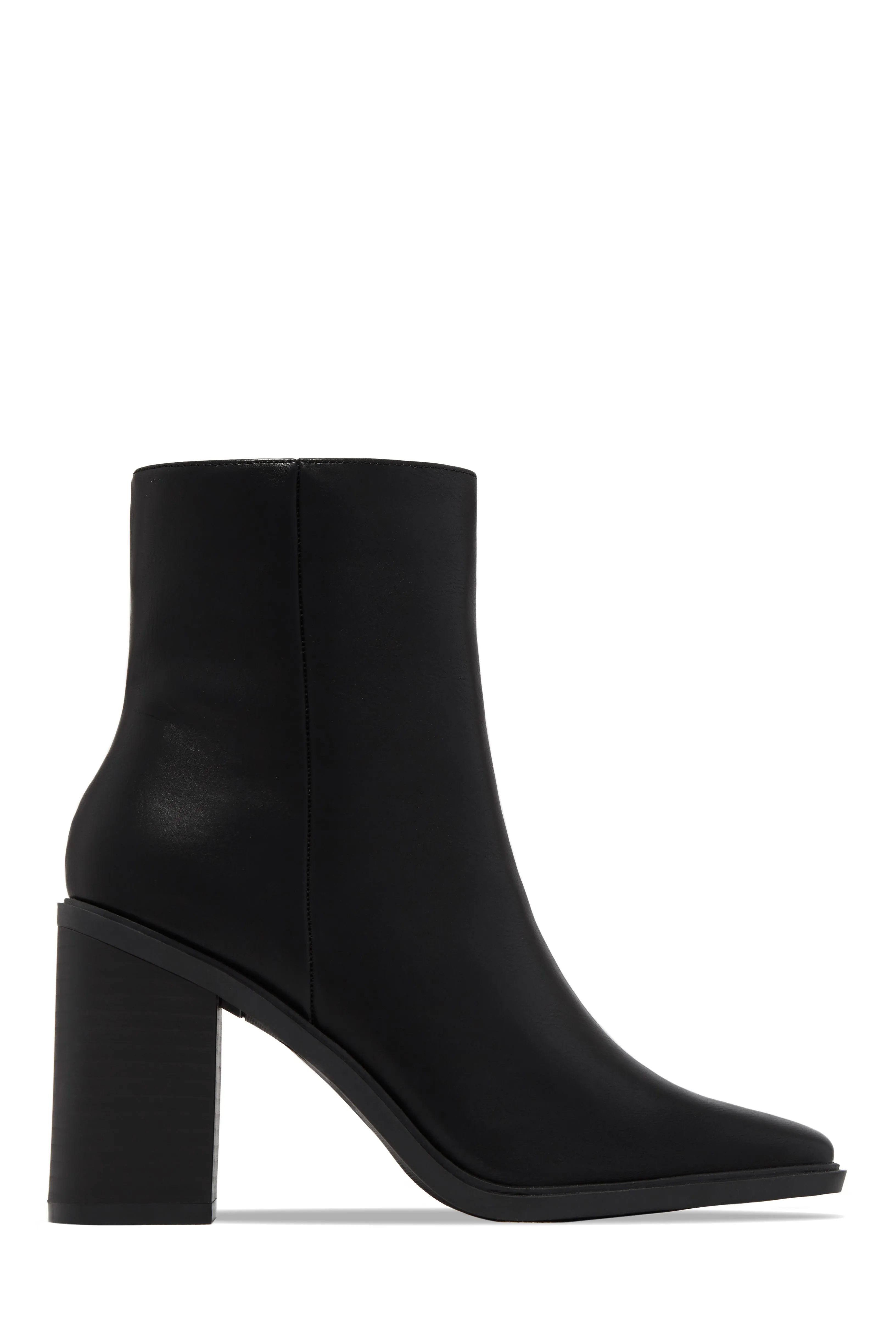 Alette Block Heel Ankle Boots - Black