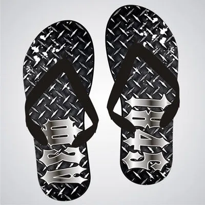 Alpha Sigma Phi Diamond Plate Flip-Flops - SBL100 - SUB