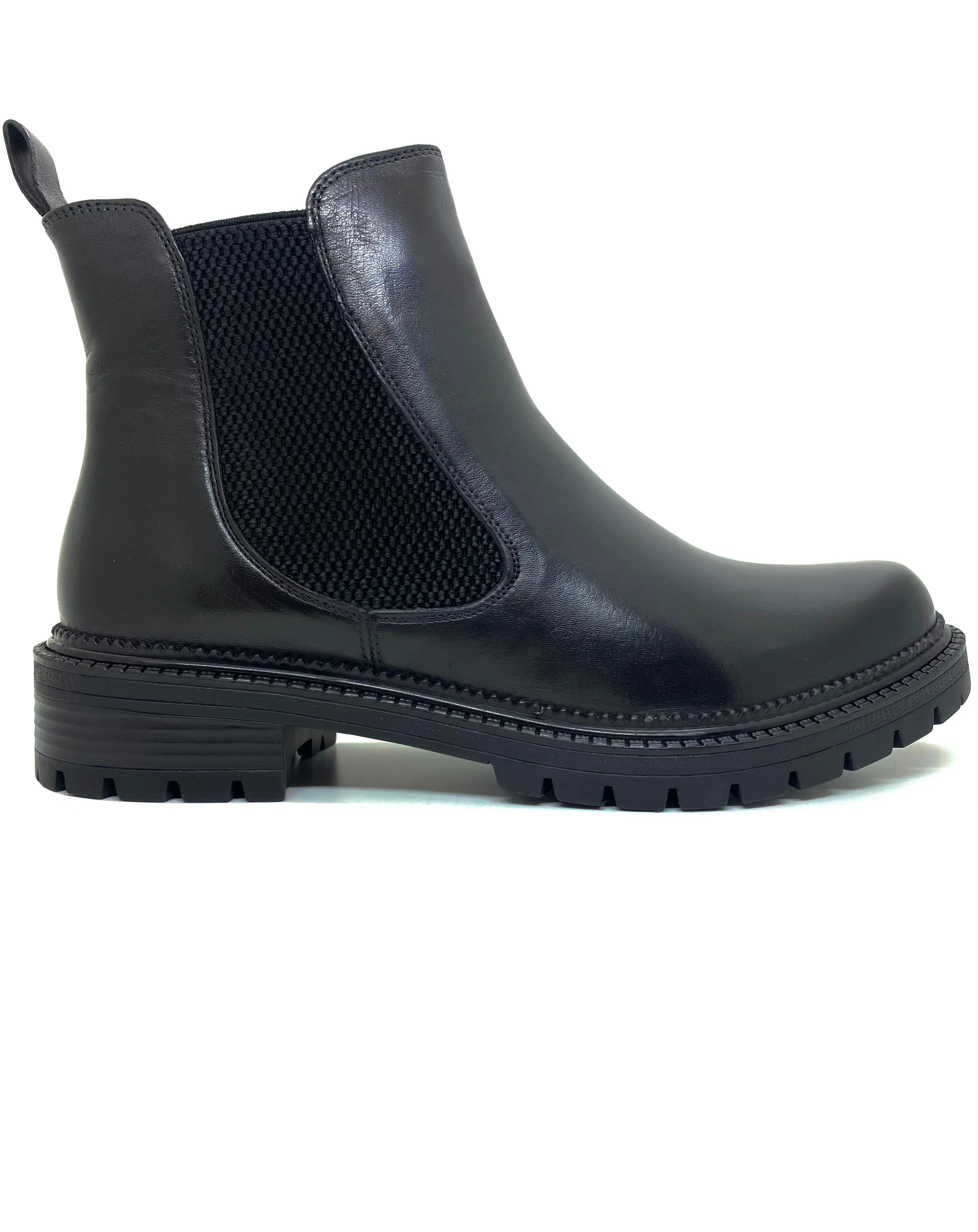 Andare Pedara Chunky Sole Elastic Side Ankle Boot