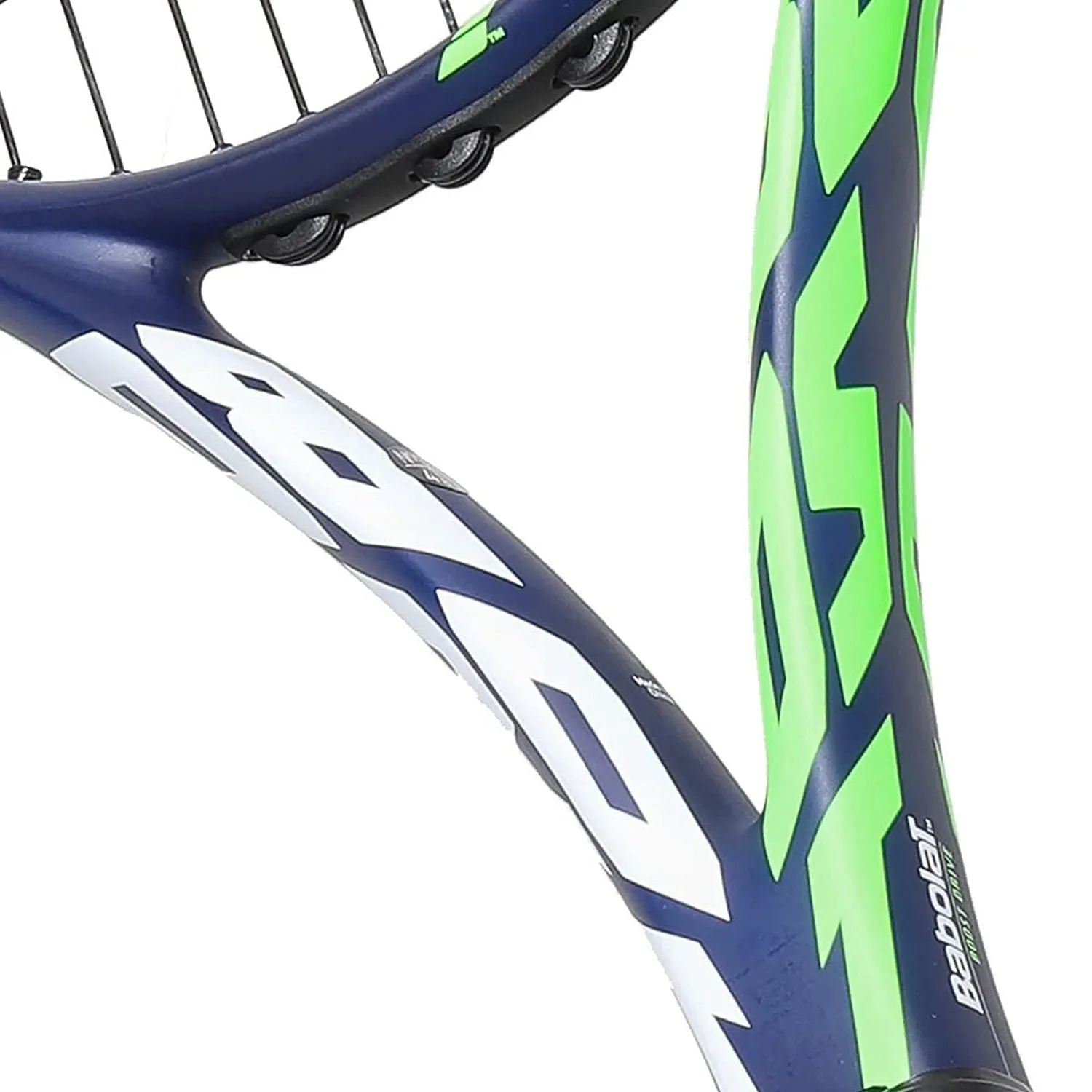 Babolat 121221 Boost Drive Strung Tennis Racquet 4 3/8, Blue/Green/White