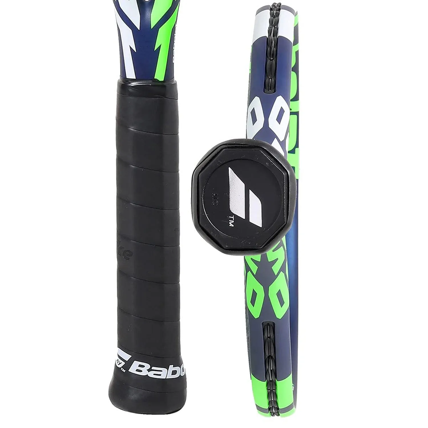 Babolat 121221 Boost Drive Strung Tennis Racquet 4 3/8, Blue/Green/White