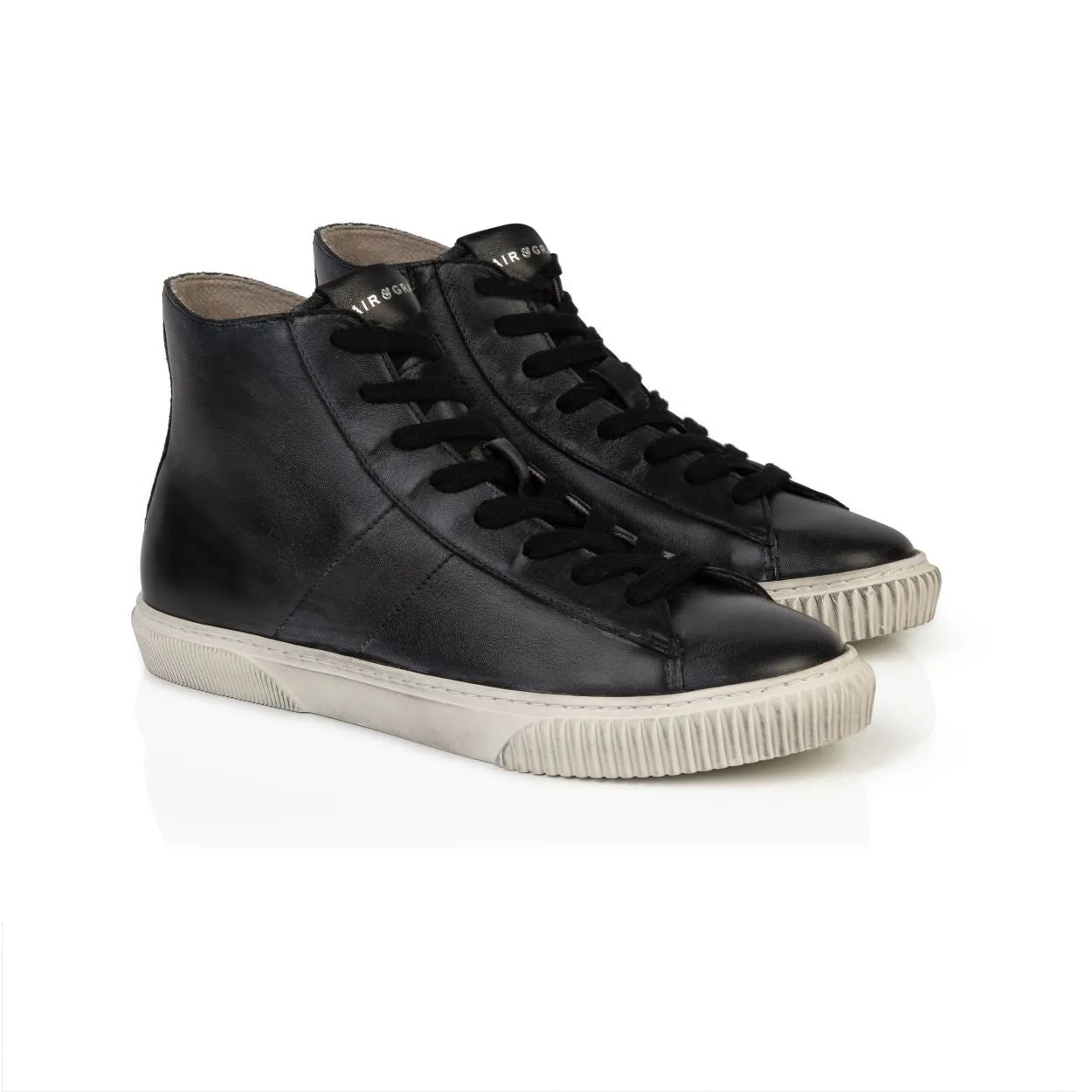 Basquette: Vintage Black High Top Trainers