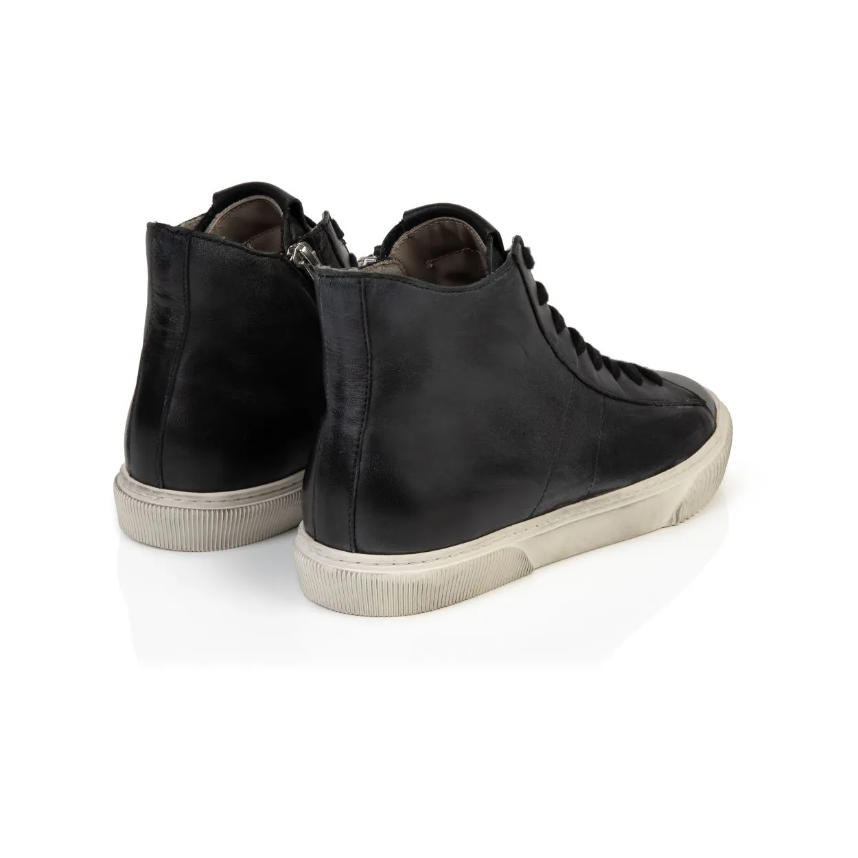 Basquette: Vintage Black High Top Trainers
