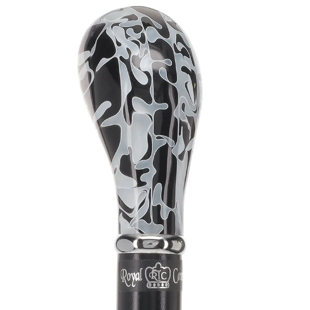 Black Onyx Knob Stick: Pearlescent Acrylic, Beechwood
