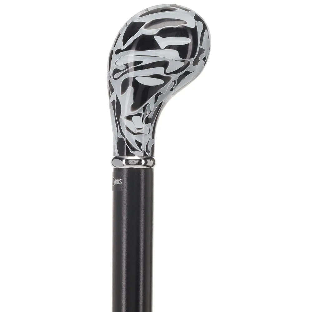 Black Onyx Knob Stick: Pearlescent Acrylic, Beechwood