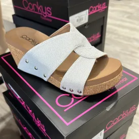 Bonny Wedge in Silver Shimmer