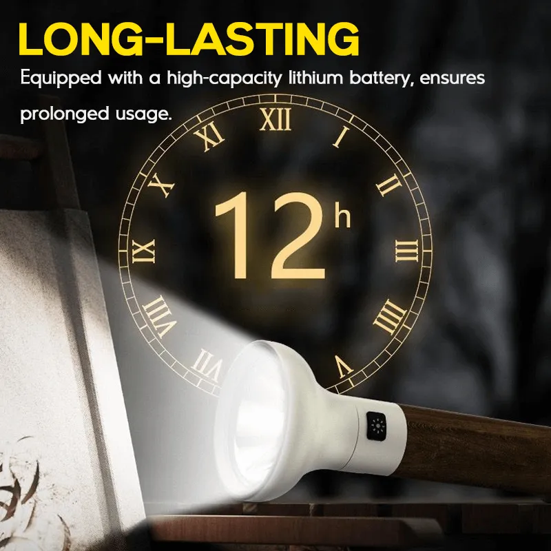 Bright Wooden Handle LED Flashlight Torch