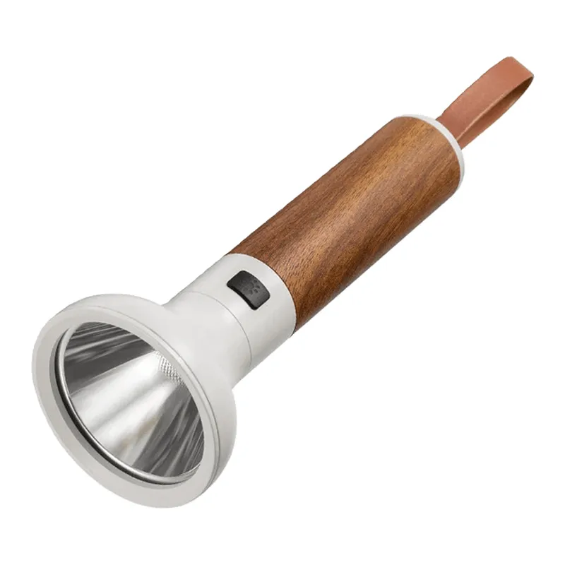 Bright Wooden Handle LED Flashlight Torch