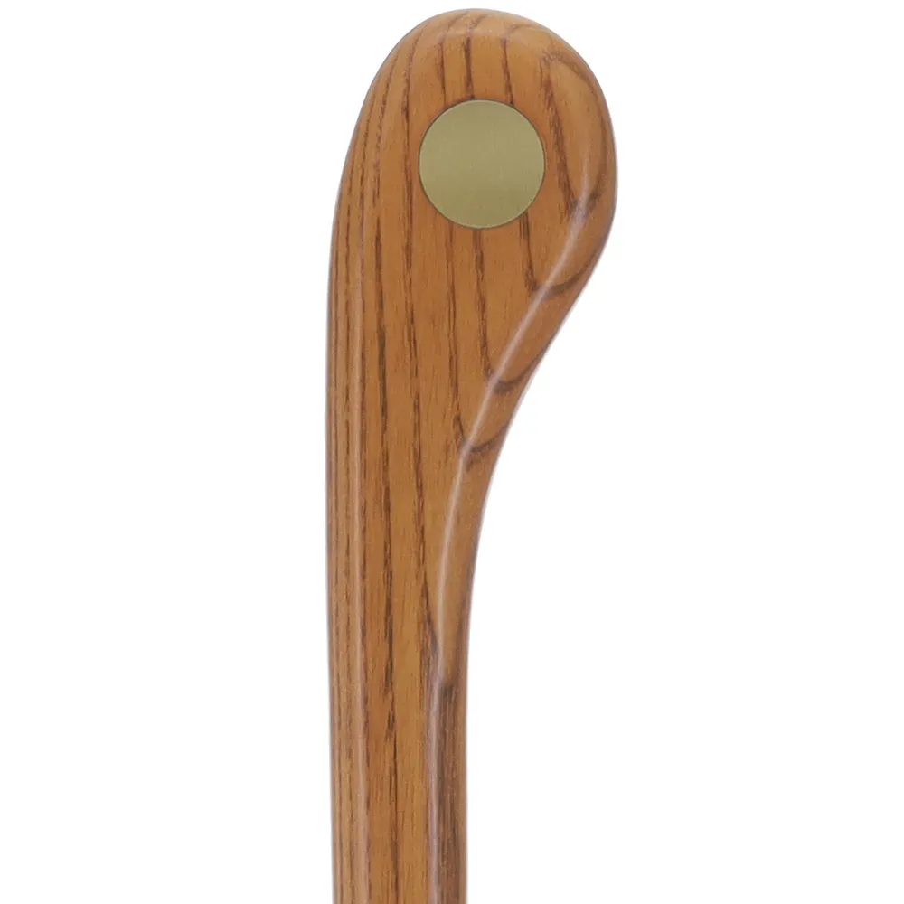 Brown Ash Riverbend Hiking Staff: Personalized Engraving Option