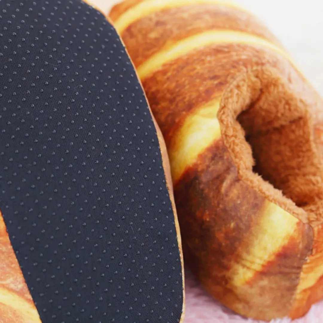 Butter Bread Plush Slippers