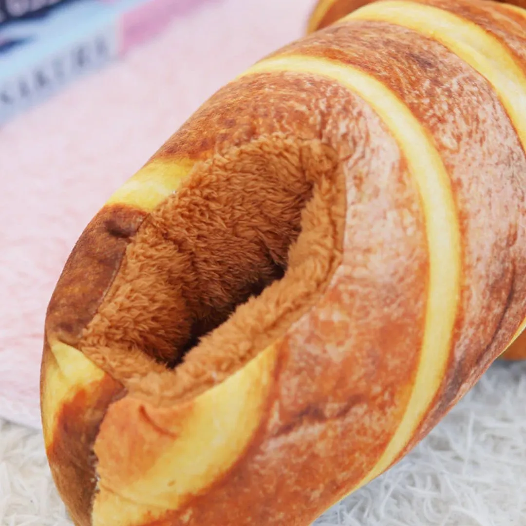 Butter Bread Plush Slippers