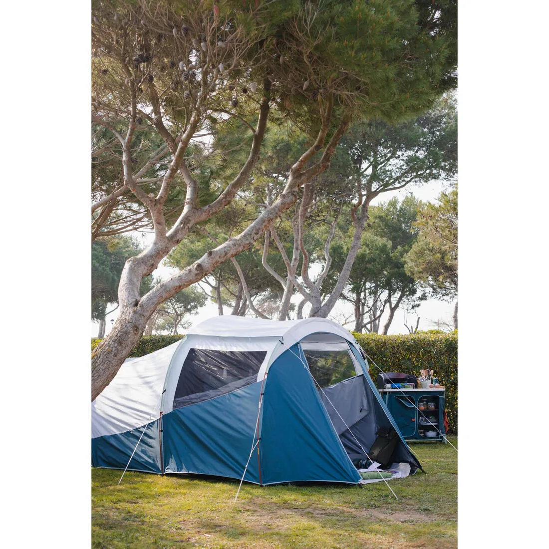 Camping Tent with Poles Arpenaz 4.1 F&B 4 Persons 1 Bedroom