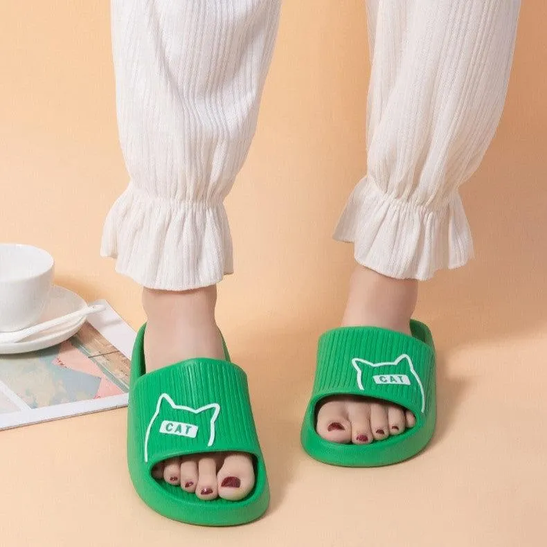 Comfort Slides Cat House Slippers