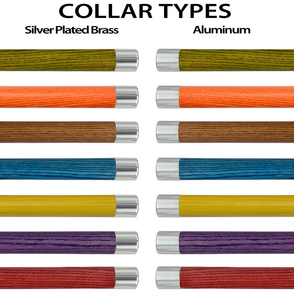 Fritz Premium Chrome Brass Cane: Stained Custom Color Shaft
