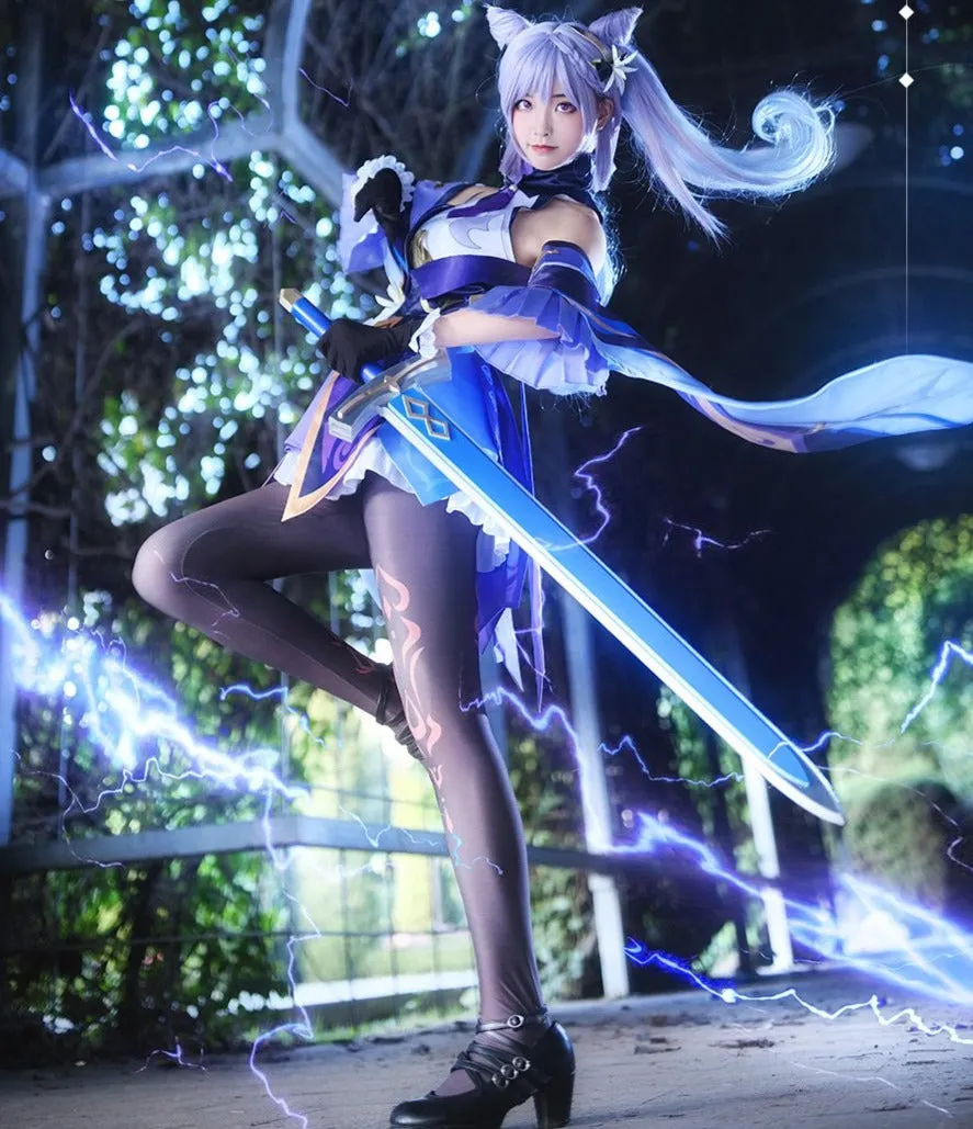 Genshin Impact Keqing Cosplay Costume