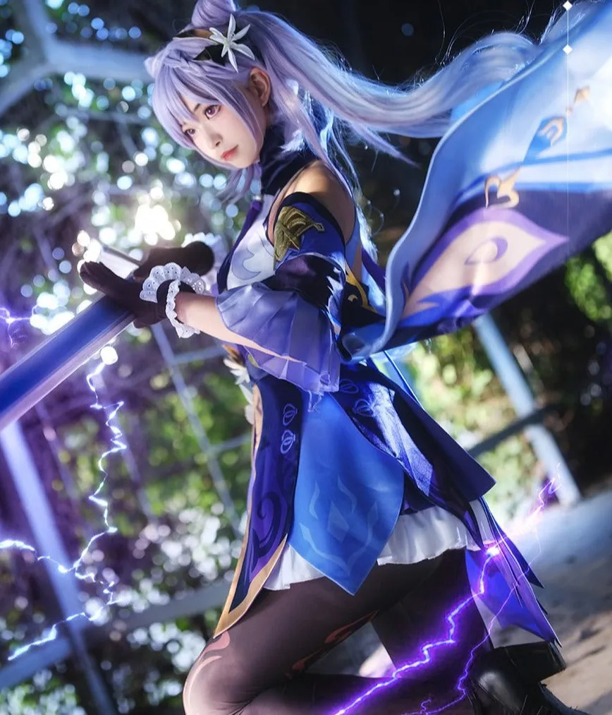 Genshin Impact Keqing Cosplay Costume