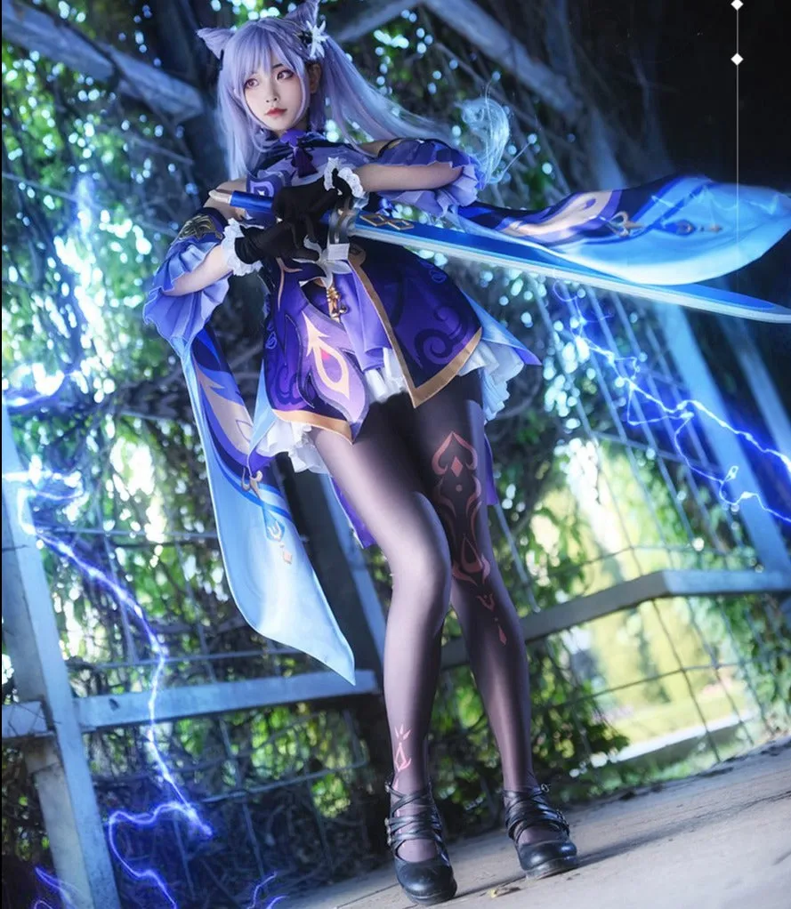 Genshin Impact Keqing Cosplay Costume