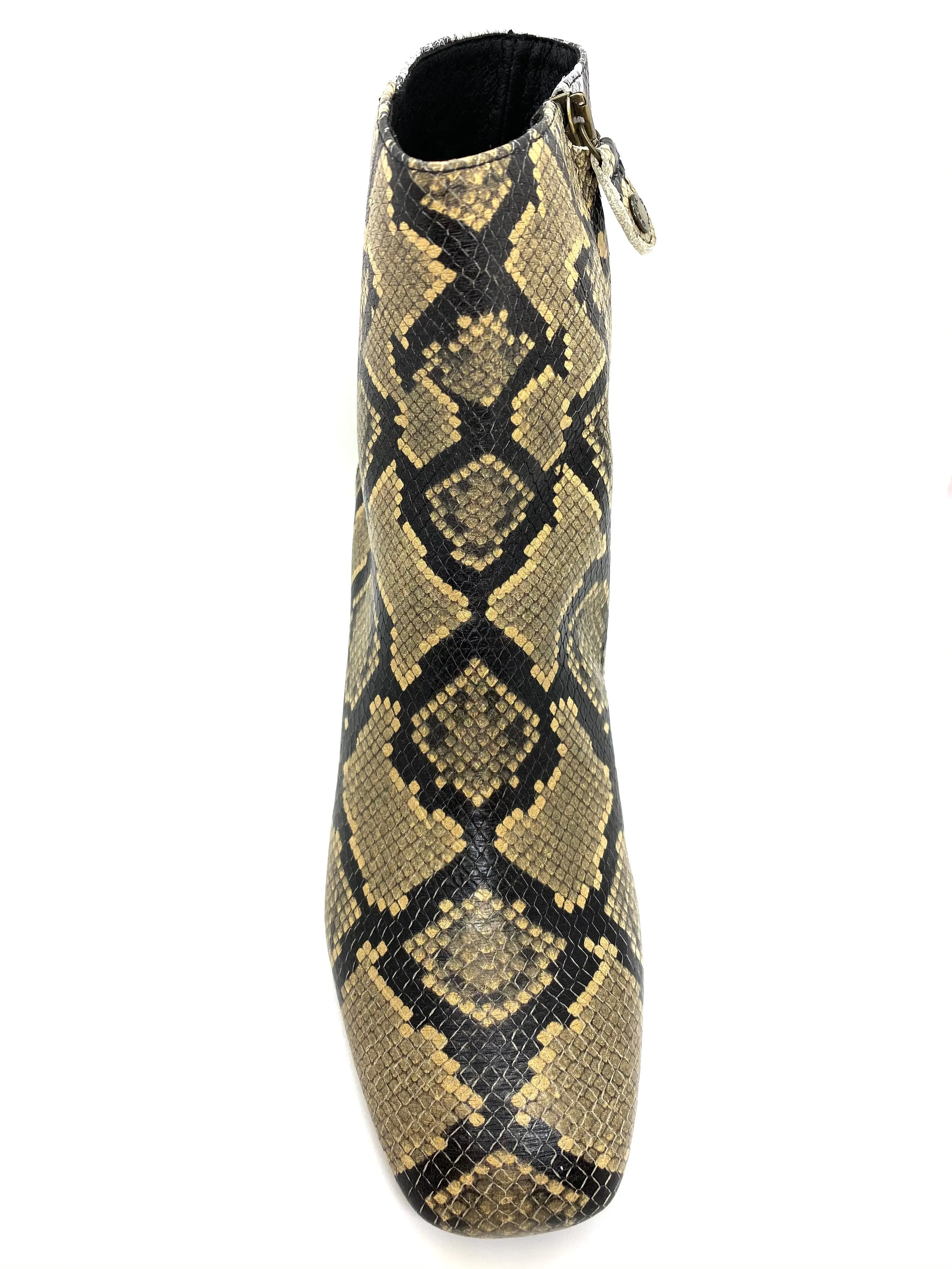 Geox Ladies Block Heel Ankle Muti Snake Seyla