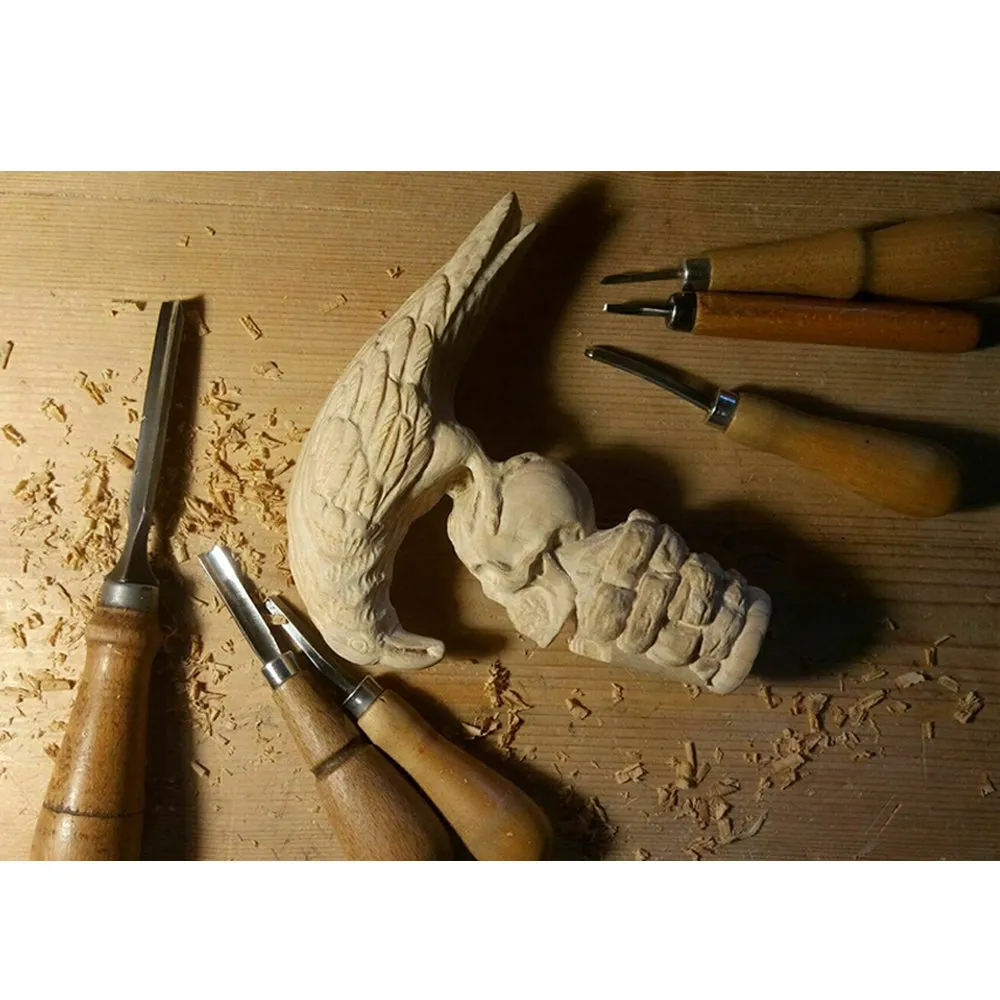 Intricate Handcarved Black Crow & Skull Artisan Cane - Unique