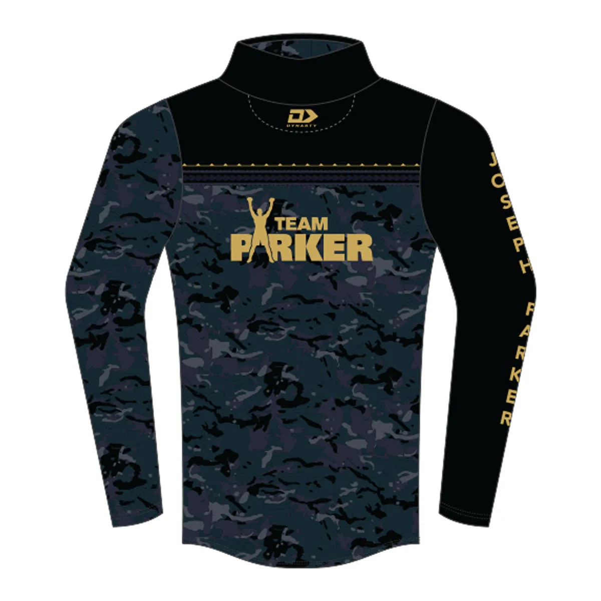 Joseph Parker Black Gold Camo 1/4 Zip Training Tee