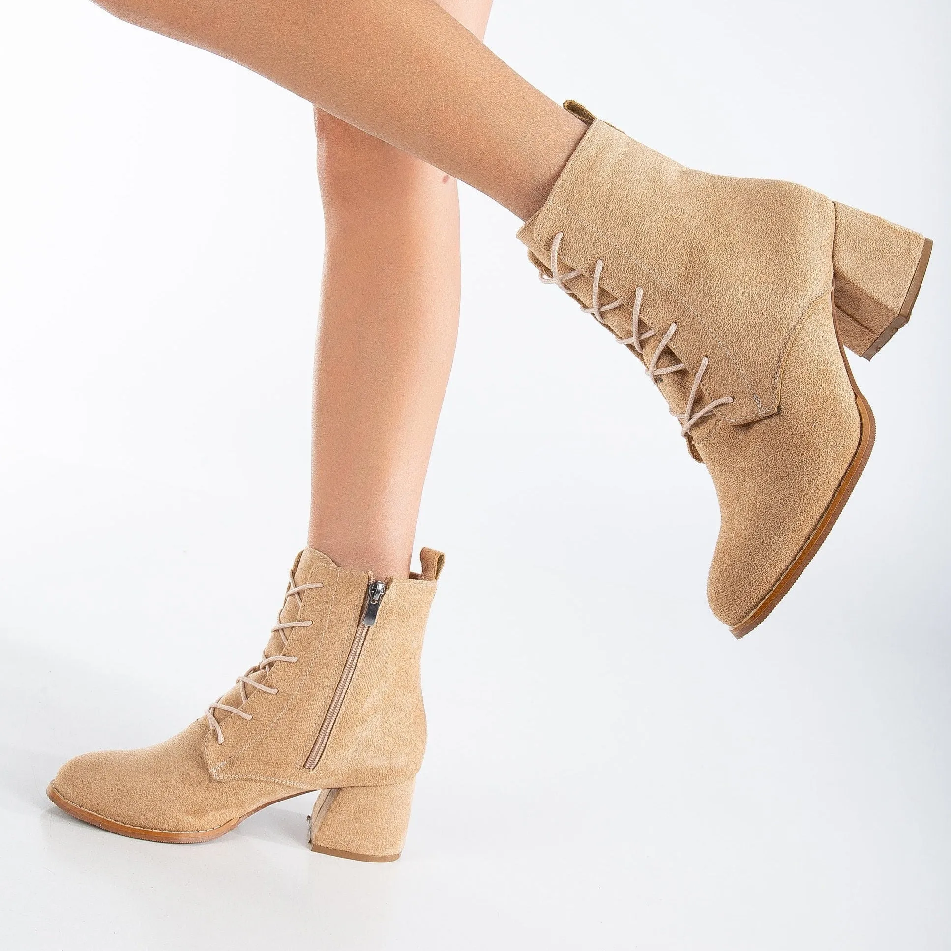 Juliette - Mustard Yellow Ankle Boots