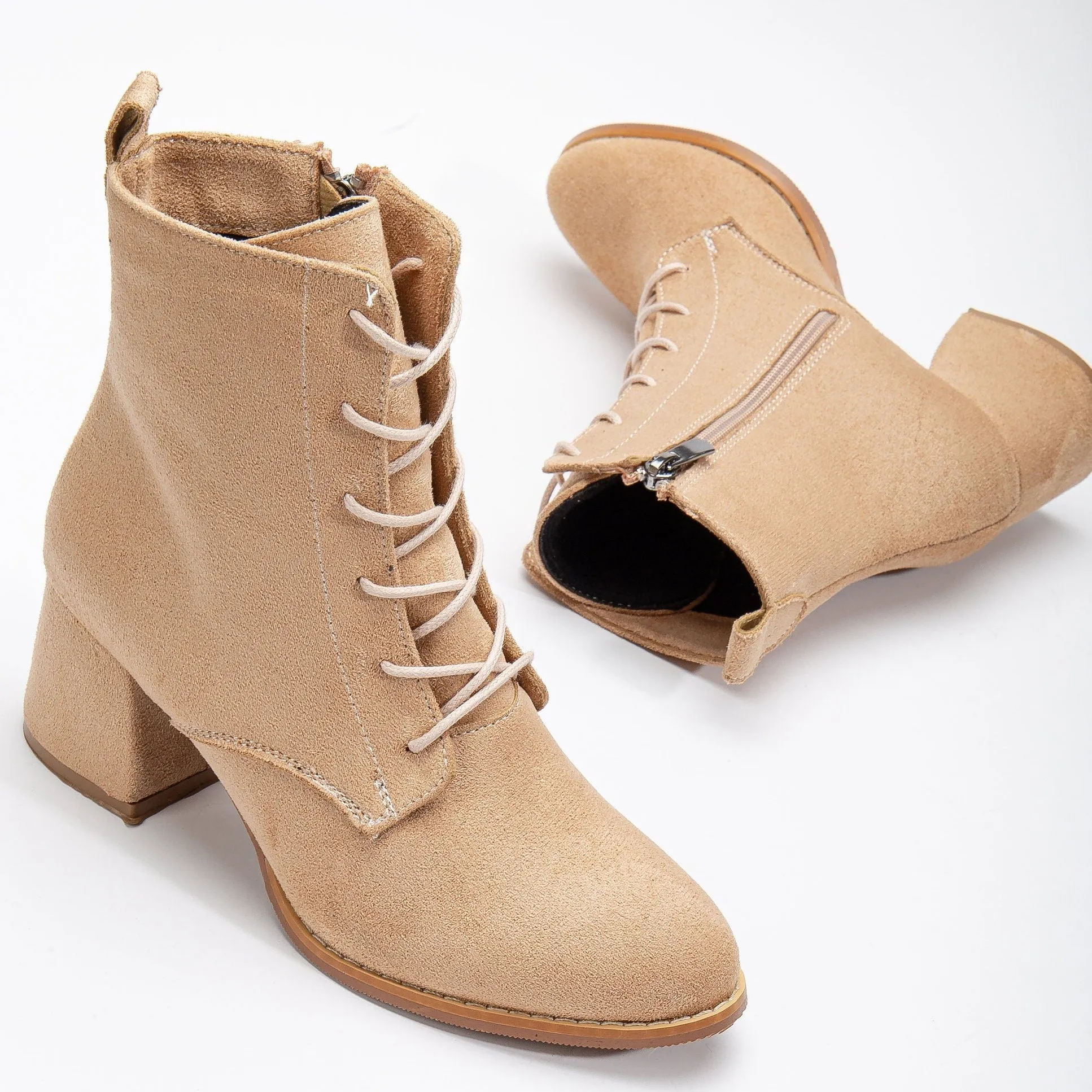Juliette - Mustard Yellow Ankle Boots