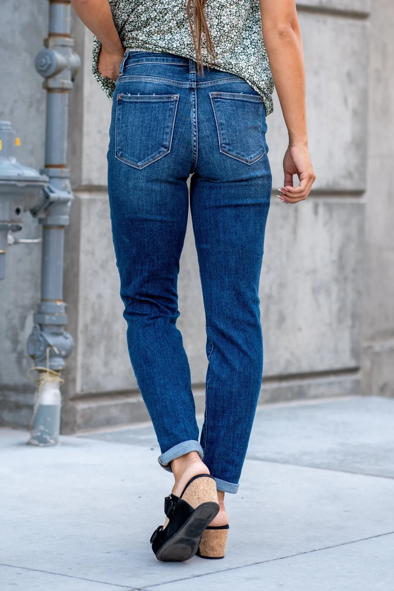 Marshall Mid Rise Cuffed Boyfriend Regular & Plus Sizes