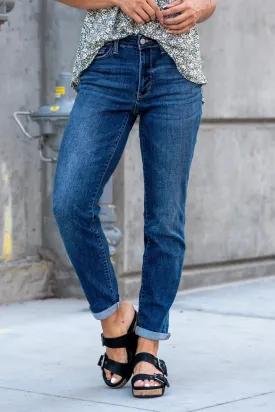 Marshall Mid Rise Cuffed Boyfriend Regular & Plus Sizes