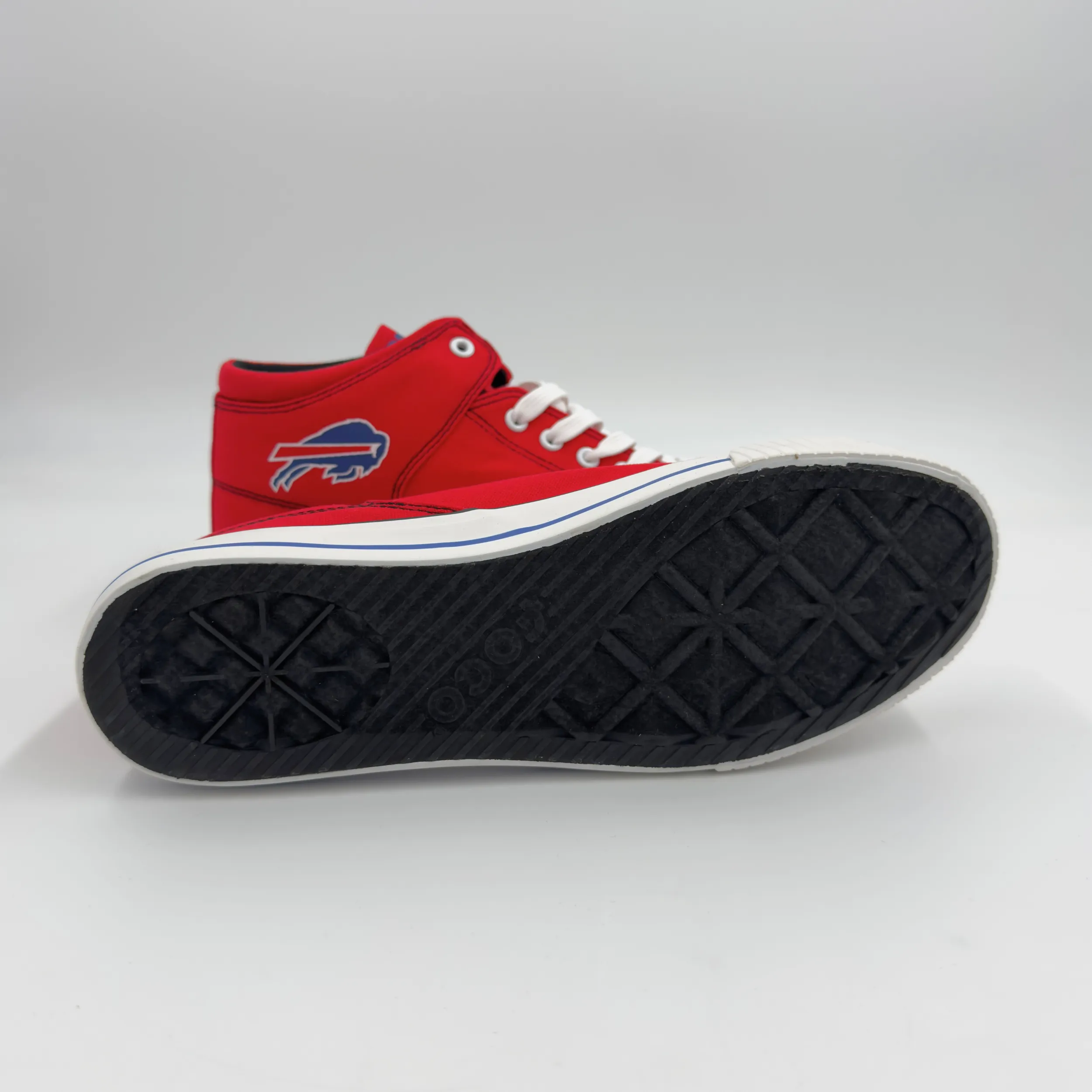 Men's Buffalo Bills Red High Top Canvas Sneaker