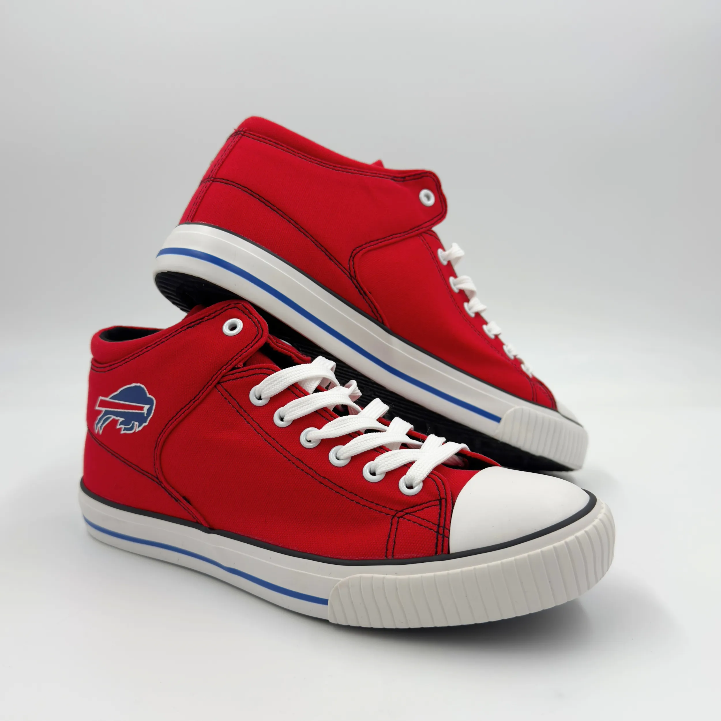 Men's Buffalo Bills Red High Top Canvas Sneaker