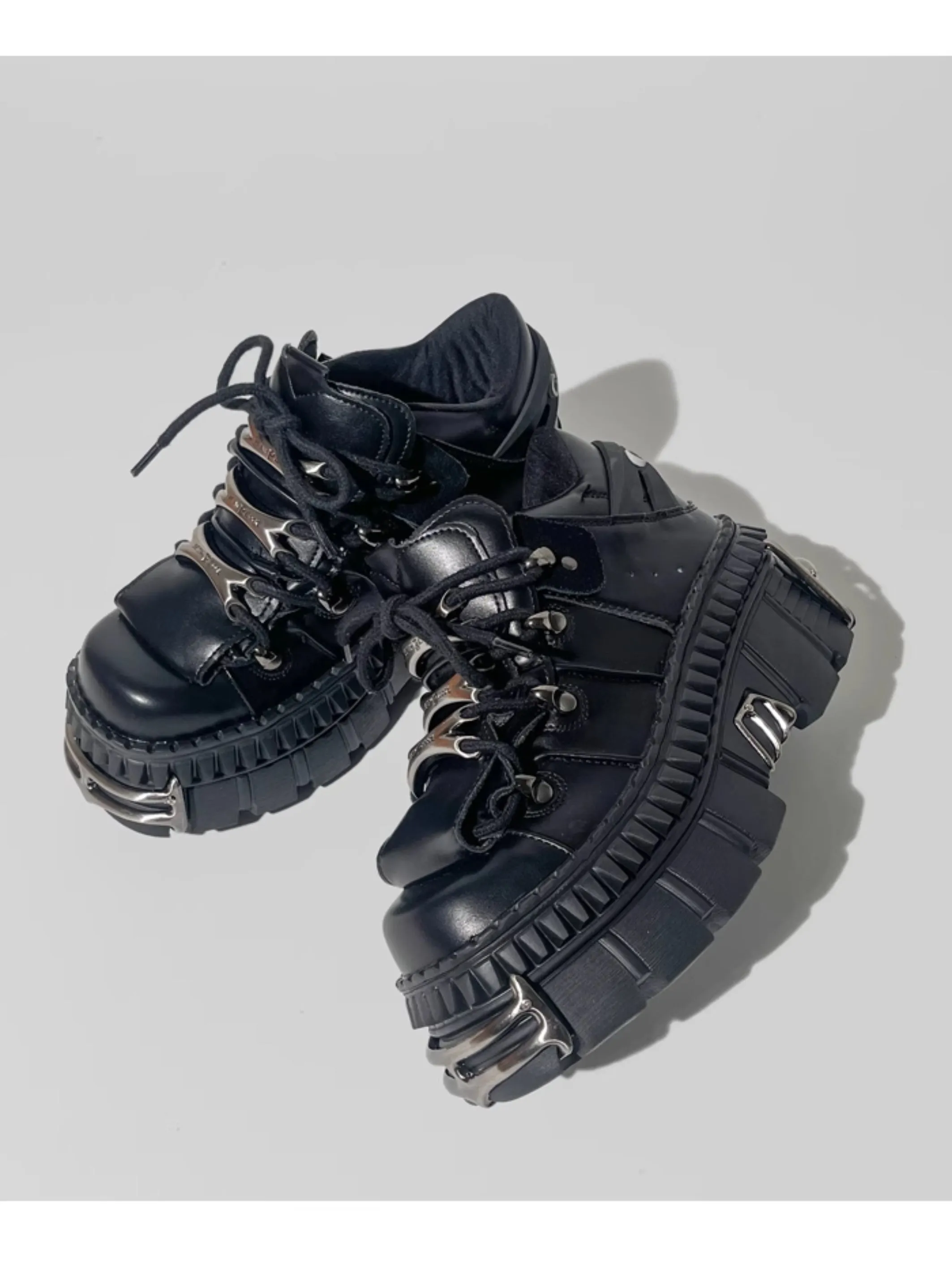 Metal punk style platform shoes【s0000006103】