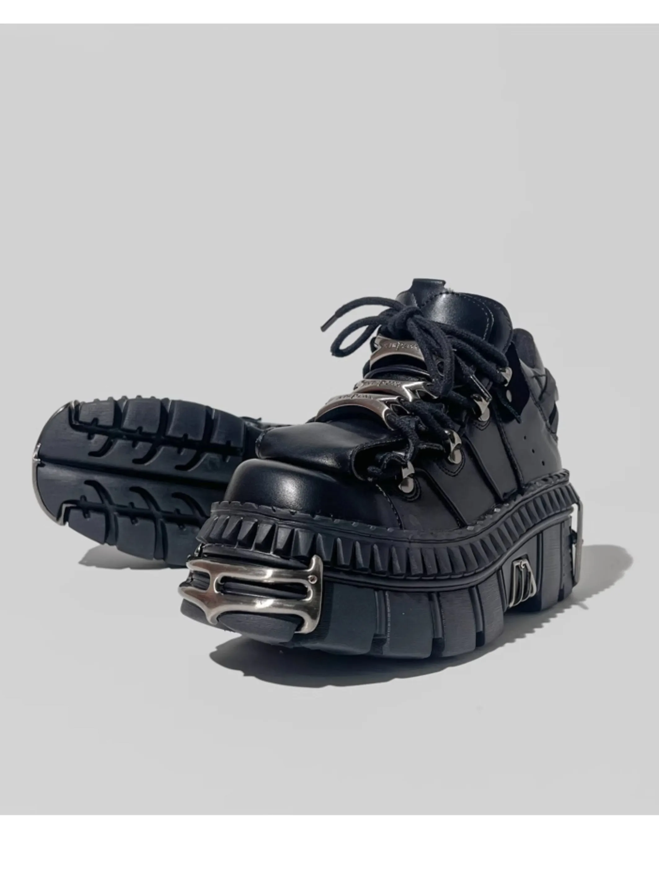 Metal punk style platform shoes【s0000006103】