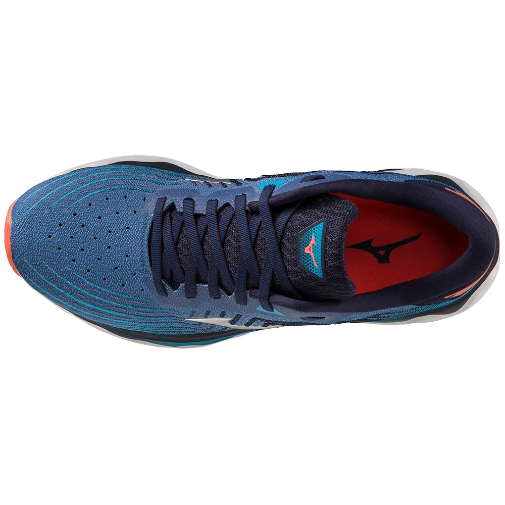 Mizuno Men's Wave Horizon 6 in Surf the Web-Silver