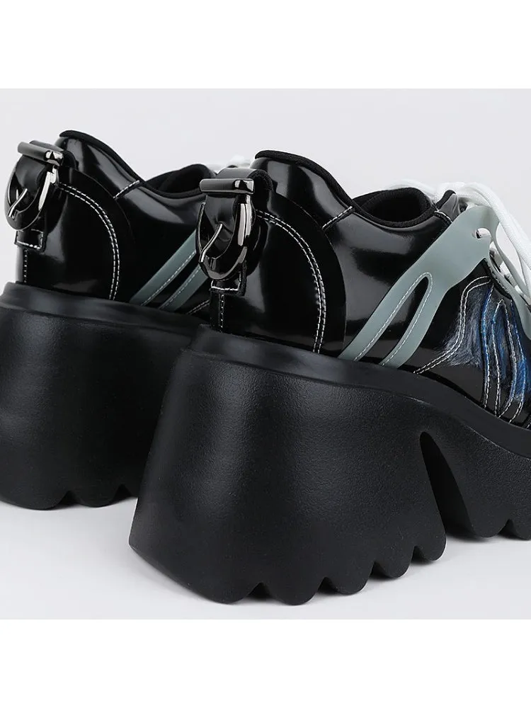 Niche Punk Style Lace Up Platform Shoes【s0000005172】